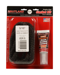 Rutland Grapho-Glas Cement/Fiberglass Rope Gasket Kit 1000 Deg. F for Doors and Windows