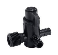 Flair-It Ecopoly 1/2 in. Crimp X 1/2 in. MPT Plastic 3-Way Valve