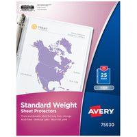 Avery 75530 Clear Standard Weight Reference Sheet Protectors (Pack of 4)