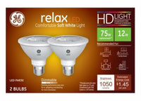 GE 12 W PAR 30 Decorative Incandescent Bulb E26 (Medium) Soft White 2 pk