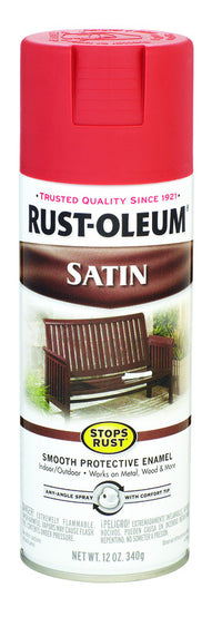 Rust-Oleum Stops Rust Satin Redwood Spray Paint 12 oz. (Pack of 6)