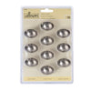 Bulldog Modern Oblong Cabinet Knob 1 in. D Satin Nickel 10 pk