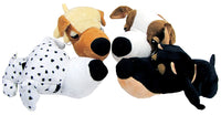 Fathedz Multicolored Beagle Dalmation Doberman and Golden Retriever Plush Dog Toy Large 1 (Pack of 16)