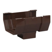 Amerimax 9 in. H x 6.25 in. W x 9 in. L Brown Vinyl Gutter Drop Outlet (Pack of 10)