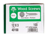 Hillman No. 12 X 3 in. L Phillips Zinc-Plated Wood Screws 100 pk