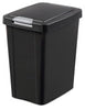 Sterilite 7.5 gal Black Polypropylene TouchTop Locking Wastebasket (Pack of 4)