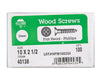 Hillman No. 10 X 2-1/2 in. L Phillips Zinc-Plated Wood Screws 100 pk