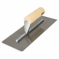 QEP 11 in. W X 4-1/2 in. L Steel Notched Trowel