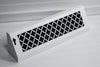 Steelcrest Designer 18-Inch White Baseboard Vent With Air-Volume Damper & Concealed Mounting Holes