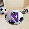 Northwestern University Soccer Ball Rug - 27in. Diameter