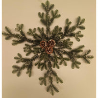 Celebrations LED Prelit Warm White Pine Snowflake Wreath (Pack of 4)