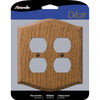 Amerelle Country Brown 2 gang Wood Duplex Wall Plate 1 pk