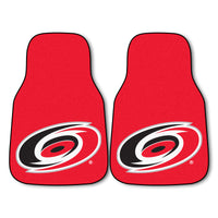 NHL - Carolina Hurricanes Carpet Car Mat Set - 2 Pieces