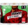 BRAWNY Tear-A-Square Paper Towels 80 sheet 2 ply 6 pk (Pack of 4)