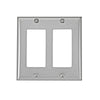 Leviton Brushed Silver 2 gang Stainless Steel Decorator Wall Plate 1 pk