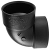 Charlotte Pipe 2 in. Hub X 2 in. D Hub ABS Elbow