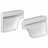 Amerimax 2 in. H x 3.5 in. W x 4.6 in. L White Vinyl Gutter End Cap (Pack of 14)