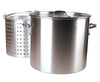 Fleur De Lis Aluminum Grill Stockpot with Basket 120 qt 3 pc