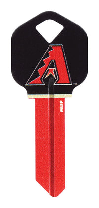 Hillman Arizona Diamondbacks Painted Key House/Office Universal Key Blank Single sided (Pack of 6)