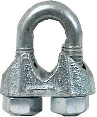 Campbell Chain Galvanized Malleable Iron Wire Rope Clip 1-1/2 in. L