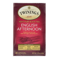 Twining's Tea Black Tea - English Afternoon - Case of 6 - 20 Bags