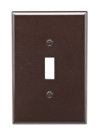 Leviton Brown 1 gang Thermoset Plastic Toggle Wall Plate 1 pk