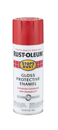 Rust-Oleum Stops Rust Gloss Carnival Red Spray Paint 12 oz. (Pack of 6)