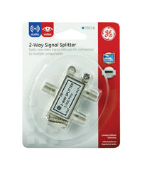 GE F-Connector F 2 Way Signal Splitter 1 pk