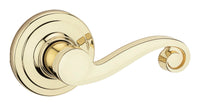 Kwikset Lido Polished Brass Dummy Lever Left Handed