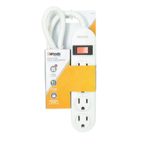 Southwire Woods 1.5 ft. L 4 outlets Power Strip White