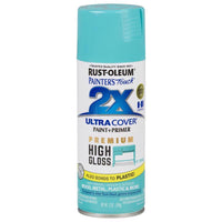 Rust-Oleum Painter's Touch 2X Ultra Cover High-Gloss St. Tropez Spray Paint 12 oz. (Pack of 6)