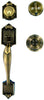 Schlage Parthenon Georgian Aged Bronze Single Cylinder Handleset and Knob Right or Left Handed