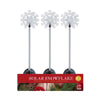 Alpine Motion Snowflake Stake Christmas Decoration Blue or White (Pack of 12)