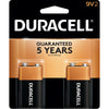 Duracell Coppertop 9-Volt Alkaline Batteries 2 pk Carded