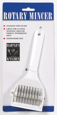 Harold's Kitchen White Plastic/Stainless Steel Rotary Mincer