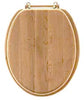 LDR Elongated Brown Wood Toilet Seat