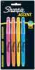 Sharpie Accent Neon Color Assorted Narrow Chisel Tip Highlighter 4 pk