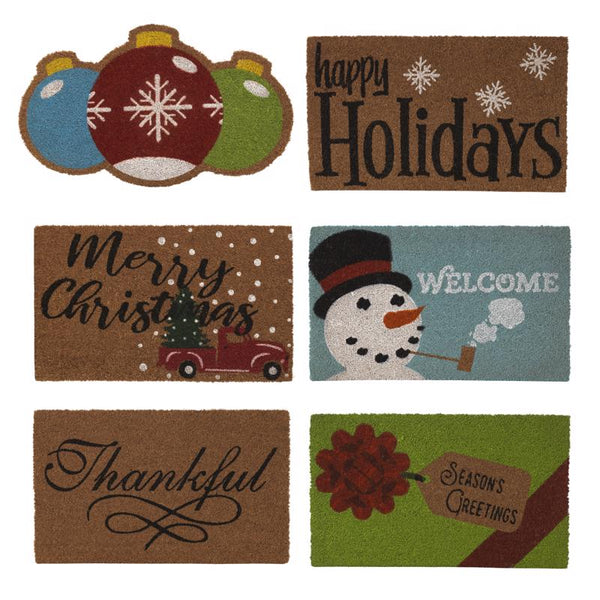 Season's Greetings Door Mat, Christmas Doormats , Winter Welcome