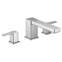 Chrome two-handle high arc roman tub faucet