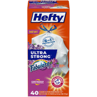 Hefty Ultra Strong 13 gal Fabuloso Scent Tall Kitchen Bags Drawstring 40 pk (Pack of 6)