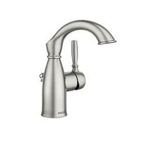 SPOT RESIST BRUSHED NICKEL ONE-HANDLE HIGH ARC BATHROOM FAUCET