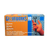 Gloveworks Nitrile Disposable Gloves X-Large Orange Powder Free 100 pk