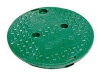 NDS 9.5 in. W X 1-3/8 in. H Round Valve Box Cover Green