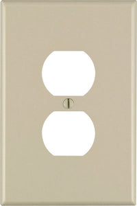 Leviton Ivory 1 gang Nylon Duplex Outlet Wall Plate 1 pk (Pack of 25)