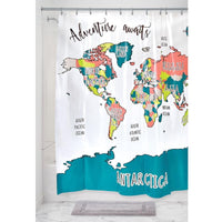 iDesign 72 in. H X 72 in. W Multicolored Shower Curtain PEVA