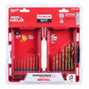 Milwaukee Shockwave Titanium Red Helix Drill Bit Set 15 pc