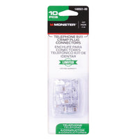 Monster Cable Just Hook It Up Telephone Rj11 Modular Crimp Plug Connectors (Pack of 6)