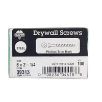 Hillman No. 6 X 2-1/4 in. L Phillips Drywall Screws 100 pk