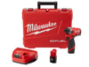 Milwaukee M12 FUEL 12 V Red 1300 in-lb. Cordless Brushless Impact Driver Kit