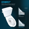 TOTO® Drake® WASHLET®+ Two-Piece Elongated 1.6 GPF Universal Height TORNADO FLUSH® Toilet with S500e Bidet Seat, Cotton White - MW7763046CSFG#01